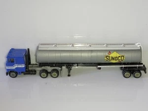 Playart Hong Kong 1:87 Scale? /Mack Cruiseliner Truck & Tanker Trailer -Sunoco - Picture 1 of 10