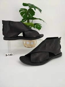 Born Women’s Iwa Black Leather Open Toe Gladiator Sandals Size 9M - Picture 1 of 9