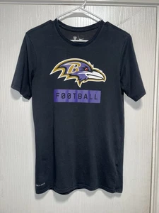 NIKE Mens Baltimore Ravens Graphic T-Shirt Top Small Black - Picture 1 of 4
