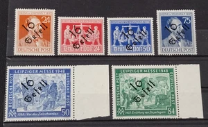Lokal Deutschland Bezirk 1948 Aufdruck Gefell postfrisch Satz - Bild 1 von 1