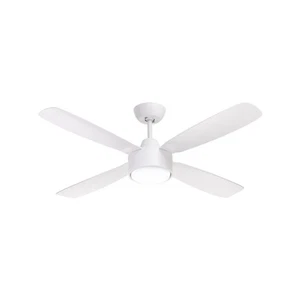 Arlec 120cm White Matte AER 4 Blade DC Ceiling Fan With LED Light - Picture 1 of 7
