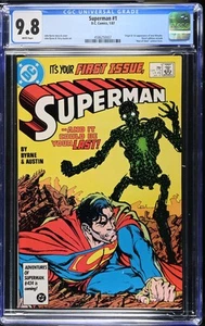 Superman #1 CGC 9.8 • 1st new Metallo • John Byrne • D.C. Comics 1987 - Picture 1 of 2