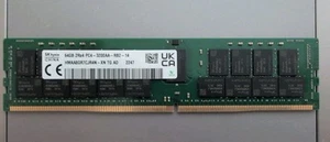 SK Hynix 64GB 2RX4 PC4-3200AA-R (3200MHz) ECC Memory Module - HMAA8GR7CJR4N-XN - Picture 1 of 2