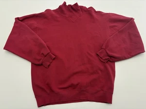 Camisa Pullover De Colección LL Bean X Russell Athletics Años 90 Cuello Alto Manga Larga Roja LT - Imagen 1 de 7