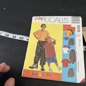 EASY MCCALL'S PATTERN 9206 CHILD SIZE 4-6 BOYS GIRLS T SHIRT PANTS SHORTS Cut - Picture 1 of 4