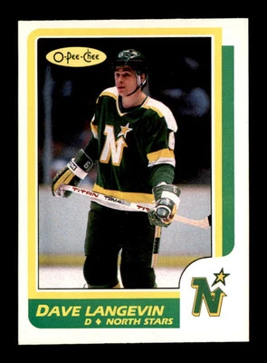 1986 O-Pee-Chee #218 Dave Langevin  NM/NM+ X3156684 - Image 1 of 3
