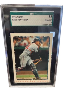 🔥 1995 Topps Tony Peña #284 Calificado SGC CASI NUEVO/COMO NUEVO 8 - ¡Receptor de los Indios de Cleveland! 🔥 - Imagen 1 de 2