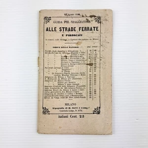 Guida Viaggiatore Strade Ferrate e Piroscafi 1859 - Imagen 1 de 11