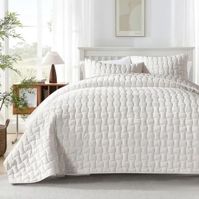  Бархатное одеяло королевский размер - роскошный уютный кремовый белый королевский набор одеял, легкий  - Изображение 1 из 4