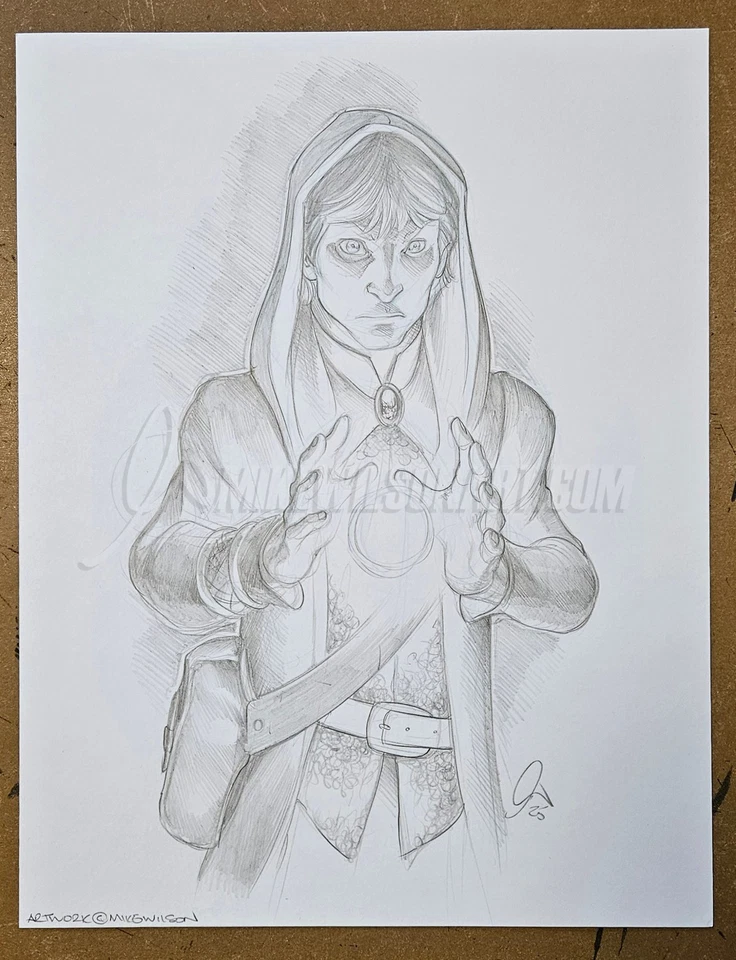 Fantasia Dungeons and Dragons AD&D arte original - mikewilsonart (#202) Mago - Imagem 1 de 1