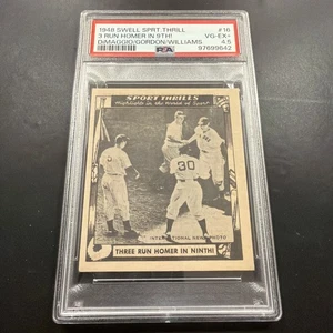 1948 Swell Sport Thrills DiMaggio / Gordon / Williams 3 Run Homer! #16  PSA 4.5  - Picture 1 of 2