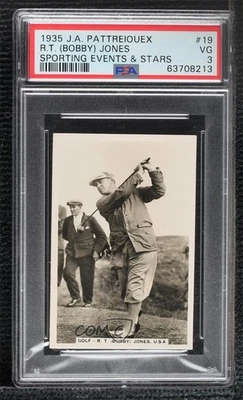 1935 Senior Service Sporting Events and Stars Tobacco Bobby Jones #19 PSA 3 - Image 1 of 2