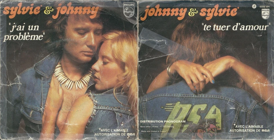 45 RPM Sylvie Vartan & Johnny Hallyday – J'Ai A Problème DIY Tuer D'Amour - Image 1 of 1