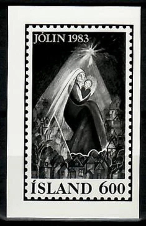 Ensayo fotográfico, Islandia Sc582 Navidad, Virgen y Niño. Foto 1 de 1