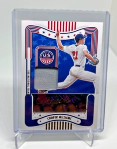 2024 Panini Stars & Stripes COOPER WILLIAMS RC Game-Used Patch AUTO RPA 15/50 - Picture 1 of 2