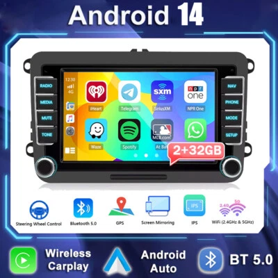 2+32G CarPlay Autoradio Android 14 Navi Für VW GOLF 5 6 Passat Touran Tiguan EOS - Bild 1 von 4