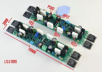 1 pair LJM DIY L12-2 VER5 Dual Channel Amplifier Board Ultra Low Distortion - Image 1 of 4