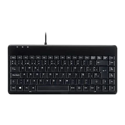 PERIBOARD-409U ES - Mini USB Teclado - Negro Brillante - QWERTY Español con Ñ... Foto 1 de 4