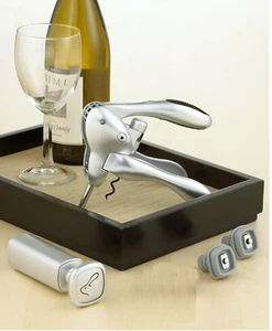 Metrokane Rabbit Corkscrew & Wine Opener/Preserver 5-Piece Set - Picture 1 of 9