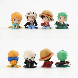 4pcs Anime ONE PIECE Luffy Roronoa Zoro Nami Figur Model Toy PVC No Box - Picture 1 of 11