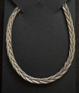 8" lange geflochtene Kette 925 Sterling Silber Armband Italien - signiert - Bild 1 von 9