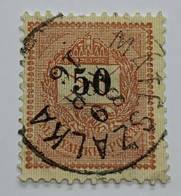 1899 50 SELLO HUNGRÍA CIFRADO NEGRO CON MATESZALKA SON CANCELAR Foto 1 de 3