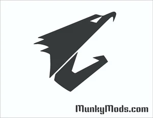 Gigabyte Aorus Logo Computer PC Case Window Applique Vinyl Decal (Color Choices) - Picture 1 of 3