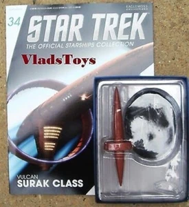 Eaglemoss Diecast Star Trek Vulcan nave stellare classe Surok #34 con rivista - Foto 1 di 3