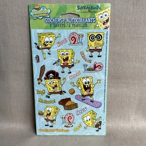 NUEVO Pantalones Cuadrados Bob Esponja American Greetings 2003 X2 Hojas Adhesivas Y2K - Imagen 1 de 6