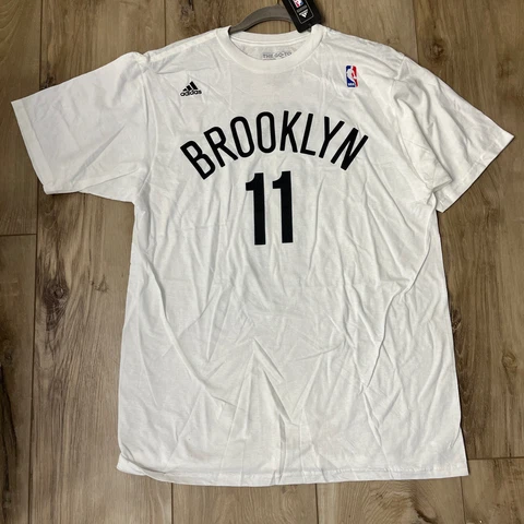 NBA Adidas Brook Lopez Brooklyn Nets Men's T-Shirt White Size Large NEW Cover