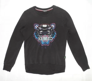 KENZO Black Sweatshirt Tiger Embroided Size S - Picture 1 of 12