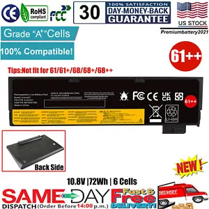 61++ Battery for Lenovo ThinkPad T470 T480 T570 T580 01AV422 01AV423 01AV426 NEW - Picture 1 of 16