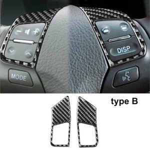 2Pcs Carbon Fiber Steering Wheel Button Cover Trim For Lexus GS300/350/430/450h - Picture 1 of 9