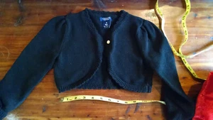 Chaps Girl's Black Bolero Sweater - size 5 - Long-sleeved - Picture 1 of 5
