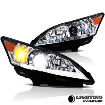 VLAND Headlights For 2010 2011 2012 Lexus ES350 Chrome Housing Front Light A Set - Image 1 of 4