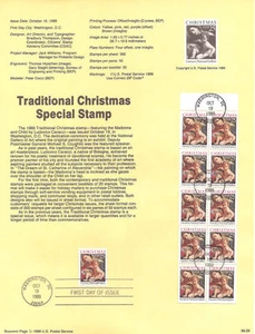 #8926 Madonna & Child Stamp #2427/2427a USPS Souvenir Page - Picture 1 of 1