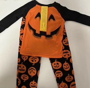 PJ & Me Boy’s L/S Halloween Graphic Pajama Set, 3T, Orange & Black - Picture 1 of 8