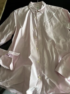 Camisa GAP Para Hombre Bebé Rosa 100% Algodón Abotonada Manga Larga Talla M Foto 1 de 4