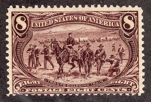 US # 289 (1898) 8c -MNH - Grade: VG TROOPS GUARDING WAGON TRAIN - Picture 1 of 2
