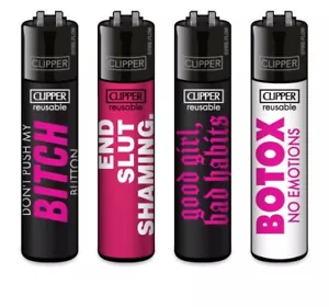 Clipper® Feuerzeuge 4er Set - Slogan #50 - 484 - Bild 1 von 2