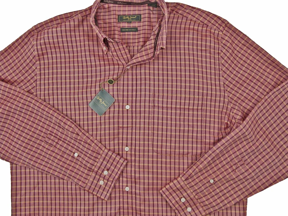 NEW $185 Bobby Jones Collection Shirt!  Large   *Italian Fabric*  *Red Plaid* - Image 1 of 1
