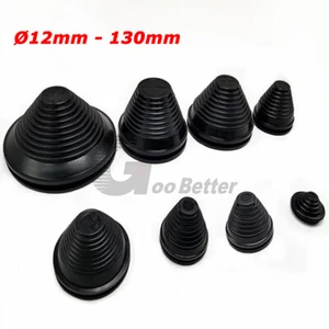 Ojales de goma cónicos negros tapones cable ciego cableado tapones protección 12-130 mm - Imagen 1 de 7