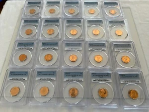 Centavo Lincoln 1977 a 1995-s graduación profesional pr69 cámara dcámara "20 monedas en total" más caja graduación profesional gratuita - Imagen 1 de 10