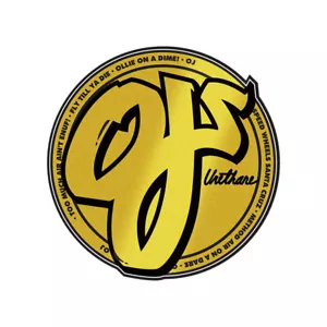 OJ Skateboard Wheels Sticker Classic Gold Foil Gold 3" - Picture 1 of 1