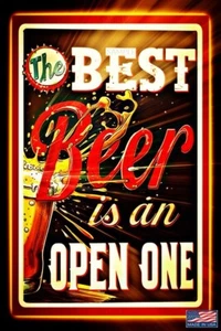 SEGNI PIÙ GRANDI DEL MONDO! INSEGNA IN METALLO 8"X12" DIVERTENTE BAR UOMO GROTTA BIRRA BERE DECORAZIONE - Foto 1 di 3