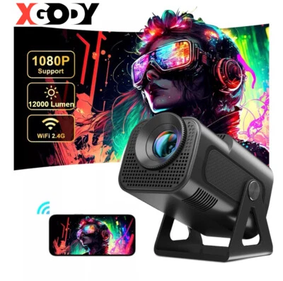 1080P Heimkino Projektor Mini Beamer  LED 5G WiFi Bluetooth Android11 HDMI USB - Bild 1 von 4