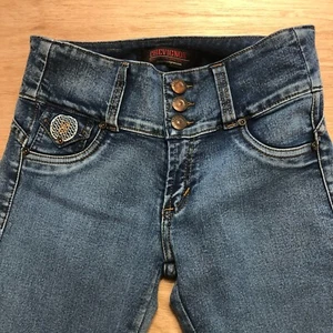 Chevignon Womens Jeans Sz 12 NWT Blue Wide Waist Stretch Mid Rise Skinny Leg - Picture 1 of 11