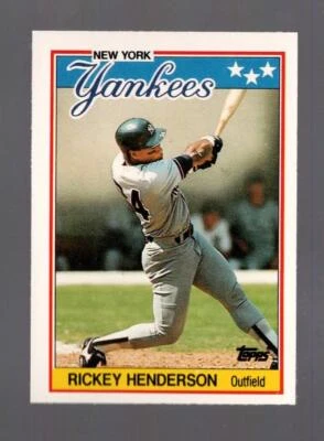 1988 Topps UK Minis Rickey Henderson New York Yankees #31 Near Mint or Better - Image 1 of 2