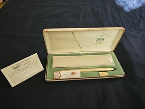 Cross 10K Gold Filled Pen Ladies Greek key, Purse, Case, Paper Made In USA 1982 - Picture 1 of 18