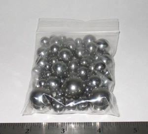 Paquete de bolas de acero surtido variedad de tamaños múltiples 13,5 oz (383 gramos) - Imagen 1 de 2